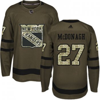 Adidas Detroit Rangers #27 Ryan McDonagh Green Salute to Service Stitched Youth NHL Jersey