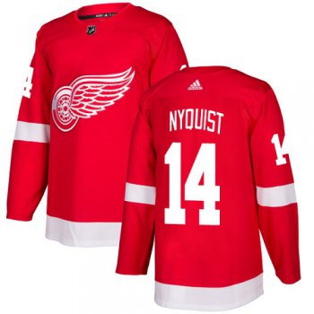 Adidas Detroit Red Wings #14 Gustav Nyquist Red Home Authentic Stitched Youth NHL Jersey