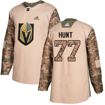 Adidas Vegas Golden Knights #77 Brad Hunt Camo Authentic 2017 Veterans Day Stitched Youth NHL Jersey