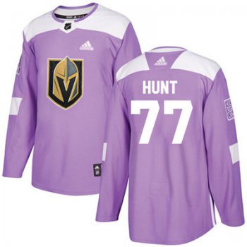 Adidas Vegas Golden Knights #77 Brad Hunt Purple Authentic Fights Cancer Stitched Youth NHL Jersey