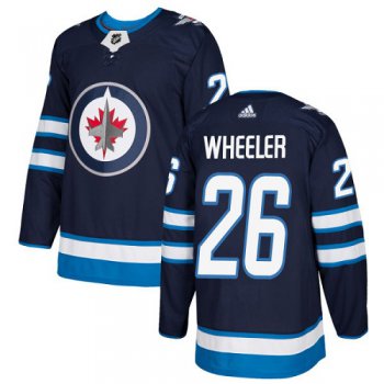 Adidas Winnipeg Jets #26 Blake Wheeler Navy Blue Home Authentic Stitched Youth NHL Jersey