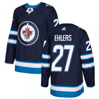 Adidas Winnipeg Jets #27 Nikolaj Ehlers Navy Blue Home Authentic Stitched Youth NHL Jersey