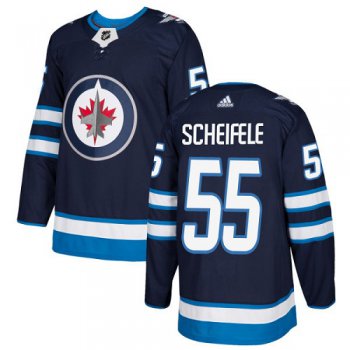 Adidas Winnipeg Jets #55 Mark Scheifele Navy Blue Home Authentic Stitched Youth NHL Jersey