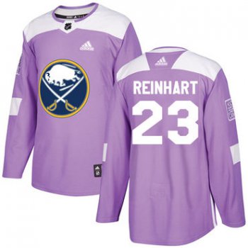 Adidas Sabres #23 Sam Reinhart Purple Authentic Fights Cancer Youth Stitched NHL Jersey