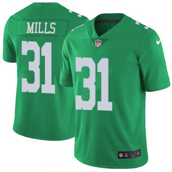 Youth Nike Philadelphia Eagles #31 Jalen Mills Green Stitched NFL Limited Rush Jersey