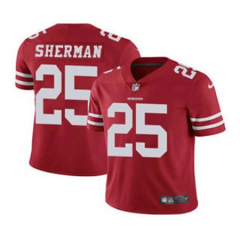 Youth San Francisco 49ers #25 Richard Sherman Red 2017 Vapor Untouchable Stitched NFL Nike Limited Jersey