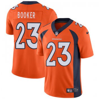 Youth Nike Broncos #23 Devontae Booker Orange Team Color Stitched NFL Vapor Untouchable Limited Jersey