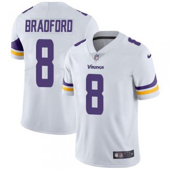 Youth Nike Minnesota Vikings #8 Sam Bradford White Stitched NFL Vapor Untouchable Limited Jersey