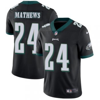 Youth Nike Philadelphia Eagles #24 Ryan Mathews Black Alternate Stitched NFL Vapor Untouchable Limited Jersey