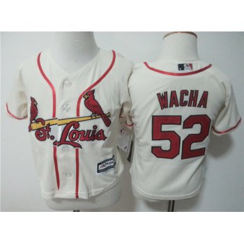 Toddler St. Louis Cardinals #52 Michael Wacha Cream MLB Majestic Baseball Jersey