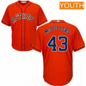 Youth Houston Astros #43 Lance McCullers Jr. Orange Alternate Stitched MLB Majestic Cool Base Jersey