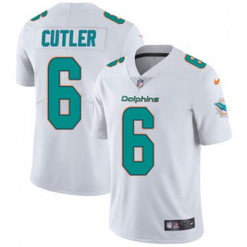 Youth Nike Dolphins #6 Jay Cutler White Stitched NFL Vapor Untouchable Limited Jersey