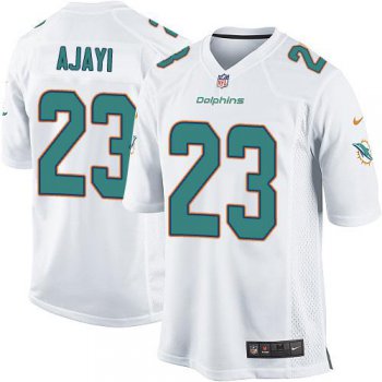 Youth Nike Miami Dolphins #23 Jay Ajayi White Stitched NFL Elite Jersey