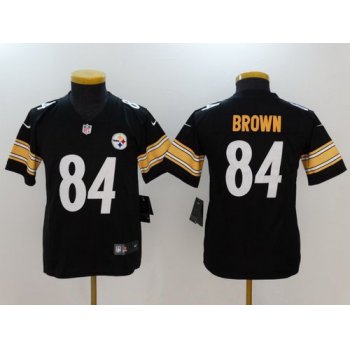 Youth Pittsburgh Steelers #84 Antonio Brown Black 2017 Vapor Untouchable Stitched NFL Nike Limited Jersey