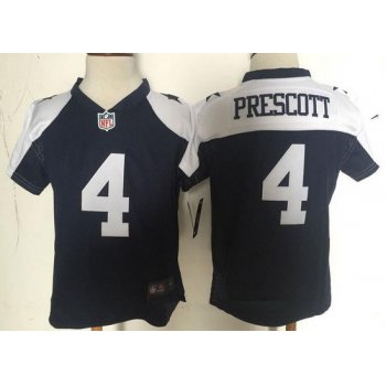 Toddler Dallas Cowboys #4 Dak Prescott Navy Blue Thanksgiving Stitched NFL Nike Game Jersey