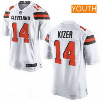 Youth 2017 NFL Draft Cleveland Browns #14 DeShone Kizer White Road Stitched NFL Nike Game Jersey