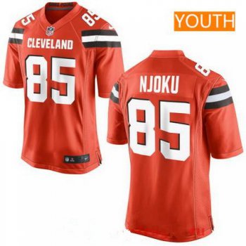 Youth 2017 NFL Draft Cleveland Browns #85 David Njoku Orange Alternate Stitched NFL Nike Game Jersey