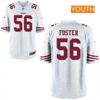 Youth 2017 NFL Draft San Francisco 49ers #56 Reuben Foster White Road Stitched NFL Nike Game Jersey