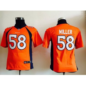 Youth Denver Broncos #58 Von Miller Orange Team Color NFL Nike Game Jersey