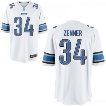 Youth Detroit Lions #34 Zach Zenner White Road Stitched NFL Nike Game Jersey