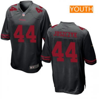 Youth San Francisco 49ers #44 Kyle Juszczyk Black Alternate Stitched NFL Nike Game Jersey