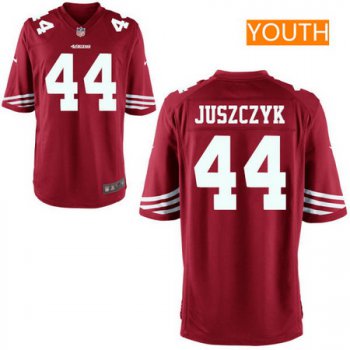 Youth San Francisco 49ers #44 Kyle Juszczyk Scarlet Red Team Color Stitched NFL Nike Game Jersey