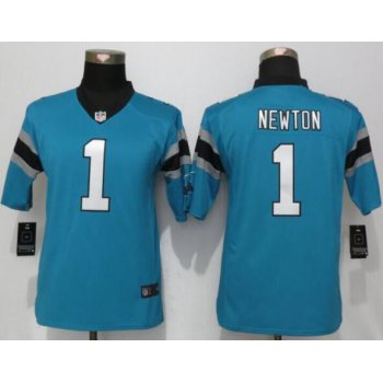 Youth Carolina Panthers #1 Cam Newton Light Blue Alternate NFL Nike Game Jersey