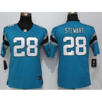 Youth Carolina Panthers #28 Jonathan Stewart Light Blue Alternate NFL Nike Game Jersey