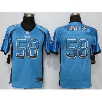 Youth Carolina Panthers #58 Thomas Davis Sr Light Blue Drift Fashion NFL Nike Jersey