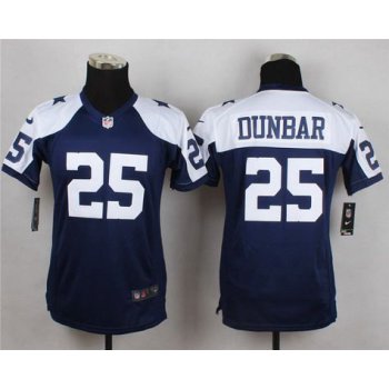 Youth Dallas Cowboys #25 Lance Dunbar Navy Blue Thanksgiving Alternate NFL Nike Game Jersey