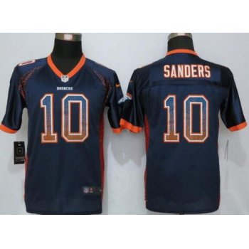 Youth Denver Broncos #10 Emmanuel Sanders Navy Blue Drift Fashion Stitched Nike NFL Football Jersey