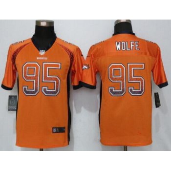 Youth Denver Broncos #95 Derek Wolfe Orange Drift Fashion Stitched Nike NFL Football Jersey