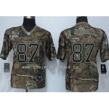 Youth Green Bay Packers #87 Jordy Nelson Camo Realtree NFL Nike Jersey