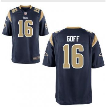 Youth Los Angeles Rams #16 Jared Goff Nike Navy 2016 Draft Pick Game Jersey