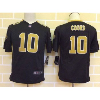 Youth New Orleans Saints #10 Brandin Cooks Nike Black Game Jersey