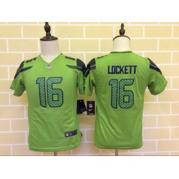 Youth Seattle Seahawks #16 Tyler Lockett Green Alternate NFL Nike Game Jersey