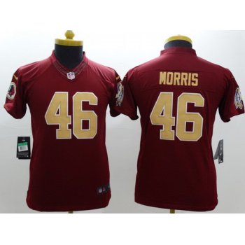 Nike Washington Redskins #46 Alfred Morris Red With Gold Limited Kids Jersey