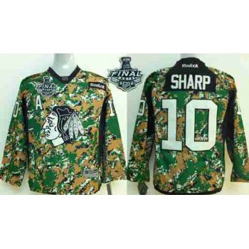 Youth Chicago Blackhawks #10 Patrick Sharp 2015 Stanley Cup 2014 Camo Jersey
