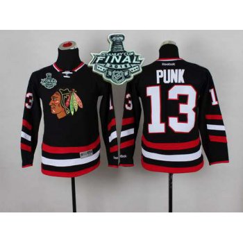 Youth Chicago Blackhawks #13 CM Punk 2015 Stanley Cup 2014 Stadium Series Black Jersey