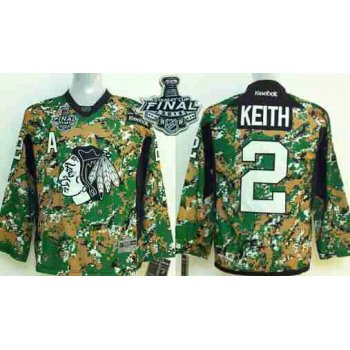 Youth Chicago Blackhawks #2 Duncan Keith 2015 Stanley Cup 2014 Camo Jersey