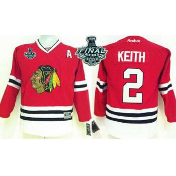 Youth Chicago Blackhawks #2 Duncan Keith 2015 Stanley Cup Red Jersey