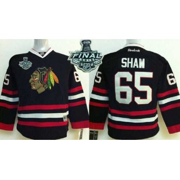 Youth Chicago Blackhawks #65 Andrew Shaw 2015 Stanley Cup Black Jersey
