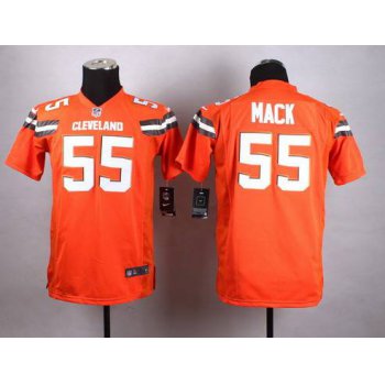 Youth Cleveland Browns #55 Alex Mack 2015 Nike Orange Game Jersey