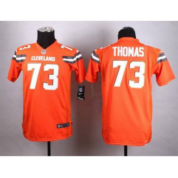 Youth Cleveland Browns #73 Joe Thomas 2015 Nike Orange Game Jersey