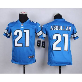 Youth Detroit Lions #21 Ameer Abdullah Nike Light Blue Game Jersey