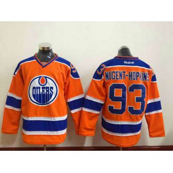 Youth Edmonton Oilers #93 Ryan Nugent-Hopkins 2015 Orange Jersey