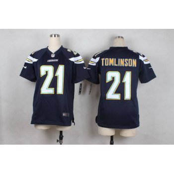 Youth San Diego Chargers #21 LaDainian Tomlinson 2013 Nike Navy Blue Game Jersey