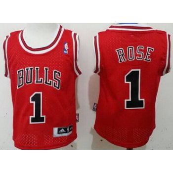 Chicago Bulls #1 Derrick Rose Red Toddlers Jersey