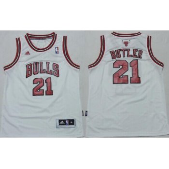 Chicago Bulls #21 Jimmy Butler White Kids Jersey