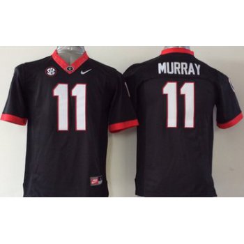 Georgia Bulldogs #11 Aaron Murray 2014 Black Limited Kids Jersey